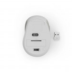 Bezdrôtová myš WM‑400, ergonomická, 6 tlačidiel, tichá, biela