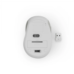 Bezdrôtová myš WM‑400, ergonomická, 6 tlačidiel, tichá, biela