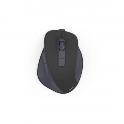 Bezdrôt. myš WM-500, ergonomická, 6 tlačidiel, tichá, akumulátor, čierna