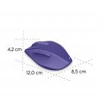 Bezdrôtová myš WM‑500, ergonomická, 6 tlačidiel, tichá, akumulátor, modrá