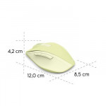 Bezdrôt. myš WM-500, ergonomická, 6 tlačidiel, tichá, akumulátor, zelená