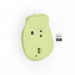 Bezdrôt. myš WM-500, ergonomická, 6 tlačidiel, tichá, akumulátor, zelená