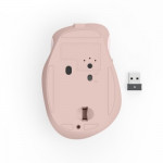 Bezdrôt. myš WM-500, ergonomická, 6 tlačidiel, tichá, akumulátor, ružová