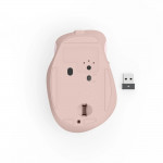 Bezdrôt. myš WM-500, ergonomická, 6 tlačidiel, tichá, akumulátor, ružová