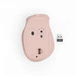 Bezdrôt. myš WM-500, ergonomická, 6 tlačidiel, tichá, akumulátor, ružová