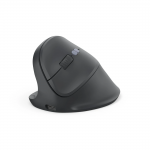 Vertikálna ergonomická myš pre ľavákov EWM-600L, viac zariadení, čierna