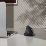 Vertikálna ergonomická myš pre ľavákov EWM-600L, viac zariadení, čierna