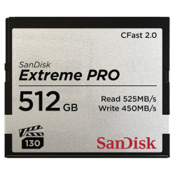 CFast Extreme Pro, VPG130, 512GB, 525Mb/s