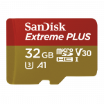 MicroSDHC Extreme Plus 32GB (A1 / V30 / U3 / UHS-I / Cl.10 / 95MB/s) + Ad. MicroSDHC Extreme Plus 32GB (A1 / V30 / U3 / UHS-I / Cl.10 / 95MB/s) + Ad.