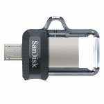 Ultra Dual USB m 256GB, USB 3.0, 150 MB/S, Black/Clear
