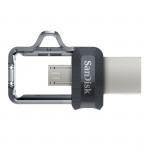 Ultra Dual USB m 256GB, USB 3.0, 150 MB/S, Black/Clear