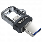 Ultra Dual USB m 256GB, USB 3.0, 150 MB/S, Black/Clear