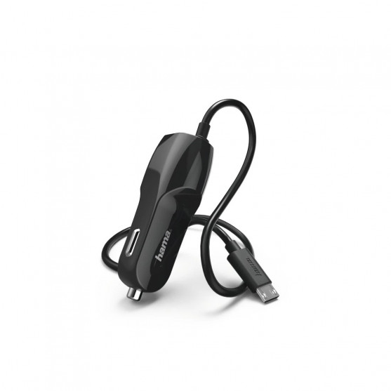 Nabíjačka do auta, micro USB, 1 A, čierna