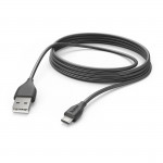 Nabíjací sync kábel, micro USB, 3 m, čierna Nabíjací sync kábel, micro USB, 3 m, čierna