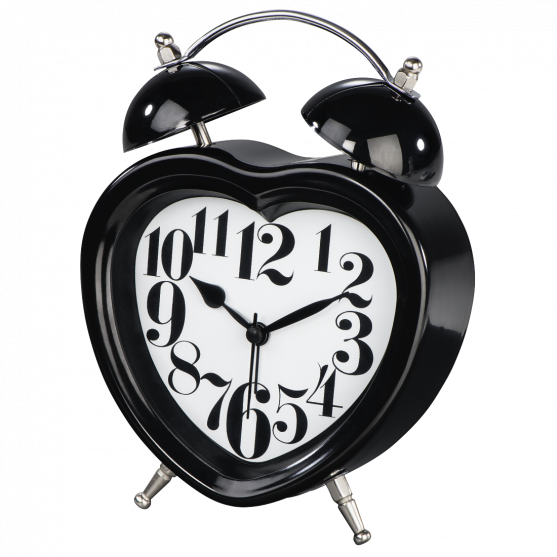 Heart Alarm Clock, black