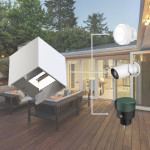 WiFi Wall Light, Square, 10 cm, IP 44 for Indoors and Outdoors, white