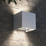 WiFi Wall Light, Square, 10 cm, IP 44 for Indoors and Outdoors, white