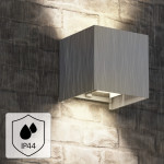 WiFi Wall Light, Square, 10 cm, IP 44 for Indoors and Outdoors, white