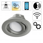 WLAN LED Built-In Spotlight, 5 W, for Voice / App Control, Adjustable, sati