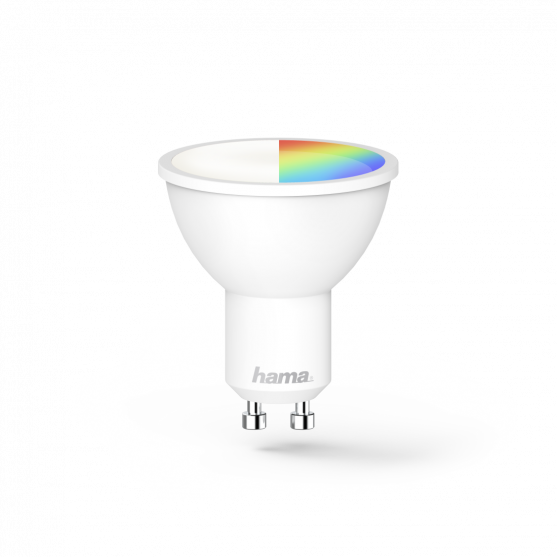 WLAN LED Lamp, GU10, 5.5 W, RGBW, Dimmable, Refl., for Voice / App Control