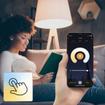 WLAN LED Lamp, GU10, 5.5 W, RGBW, Dimmable, Refl., for Voice / App Control