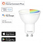 WLAN LED Lamp, GU10, 5.5 W, RGBW, Dimmable, Refl., for Voice / App Control