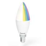 WLAN LED Lamp, E14, 5.5W, RGBW, Dimmable, Candle, for Voice / App Control