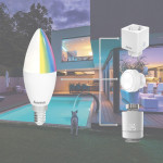 WLAN LED Lamp, E14, 5.5W, RGBW, Dimmable, Candle, for Voice / App Control