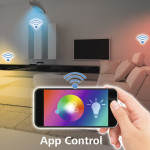 WLAN LED Lamp, E14, 5.5W, RGBW, Dimmable, Candle, for Voice / App Control