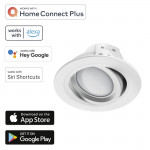 WLAN LED Built-In Spotlight, 5 W, for Voice / App Control, Adjustable, white