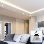 WLAN LED Built-In Spotlight, 5 W, for Voice / App Control, Adjustable, white