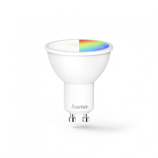 WLAN LED Lamp, GU10, 5.5 W, RGBW, Dimmable, Reflective, for Voice / App Con