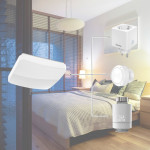 LED stropné svetlo WLAN Glitzer, stmievateľné, hlas/app ovl., 27x27 cm