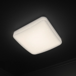 LED stropné svetlo WLAN Glitzer, stmievateľné, hlas/app ovl., 27x27 cm