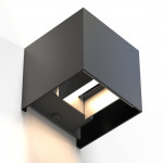 LED Wall Light for Indoors and Outdoors, WLAN, App & Voice Control, black