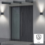 LED Wall Light for Indoors and Outdoors, WLAN, App & Voice Control, black