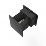 LED Wall Light for Indoors and Outdoors, WLAN, App & Voice Control, black
