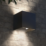 LED Wall Light for Indoors and Outdoors, WLAN, App & Voice Control, black