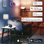 LED nástenné svietidlo Wi-Fi, interiér/exteriér, hlas/app ovládanie, biele