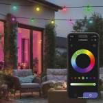 Inteligentný LED svetelný reťazec Wi‑Fi, vonkajší IP44, farebný, 8 m Inteligentný LED svetelný reťazec Wi‑Fi, vonkajší IP44, farebný, 8 m