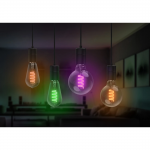 Inteligentná LED žiarovka E27 ST64, retro vlákno, RGBW, stmievateľná, app Inteligentná LED žiarovka E27 ST64, retro vlákno, RGBW, stmievateľná, app