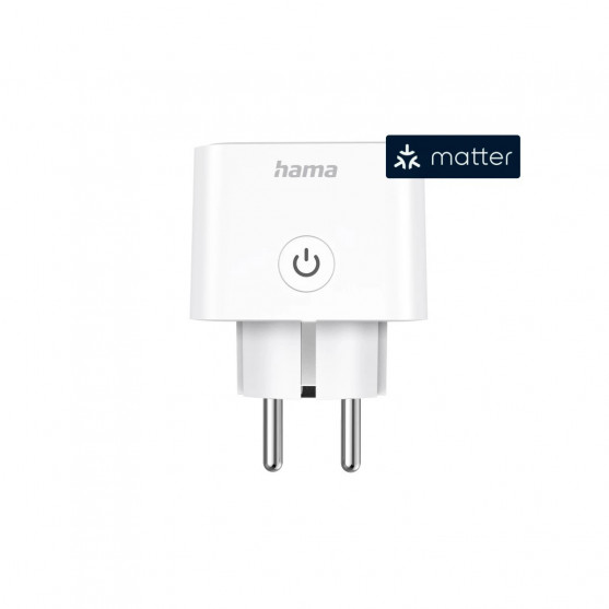 Inteligentná Wi‑Fi zásuvka Matter, hlasové/app ovládanie, merač, 3680 W