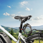 Zámok na bicykel so špirálovým lankom, 120 cm, čierny