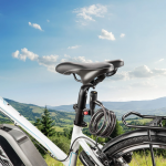 Zámok na bicykel so špirálovým káblom, 120 cm, čierny