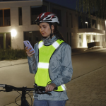 Reflexná bežecká vesta, nastaviteľná veľkosť, neónovo žltá Reflexná bežecká vesta, nastaviteľná veľkosť, neónovo žltá