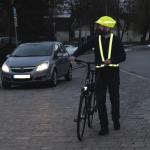 Výstražný pás pre bicykel, beh, reflexný, nastaviteľný, univerzálna veľkosť