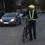 Výstražný pás pre bicykel, beh, reflexný, nastaviteľný, univerzálna veľkosť