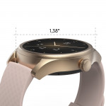 Smart hodinky 5010, monitor spánku, okrúhle, vodotesné, 46 mm, ružové zl.