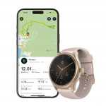 Smart hodinky 5010, monitor spánku, okrúhle, vodotesné, 46 mm, ružové zl.