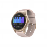 Smart hodinky 5010, monitor spánku, okrúhle, vodotesné, 46 mm, ružové zl.